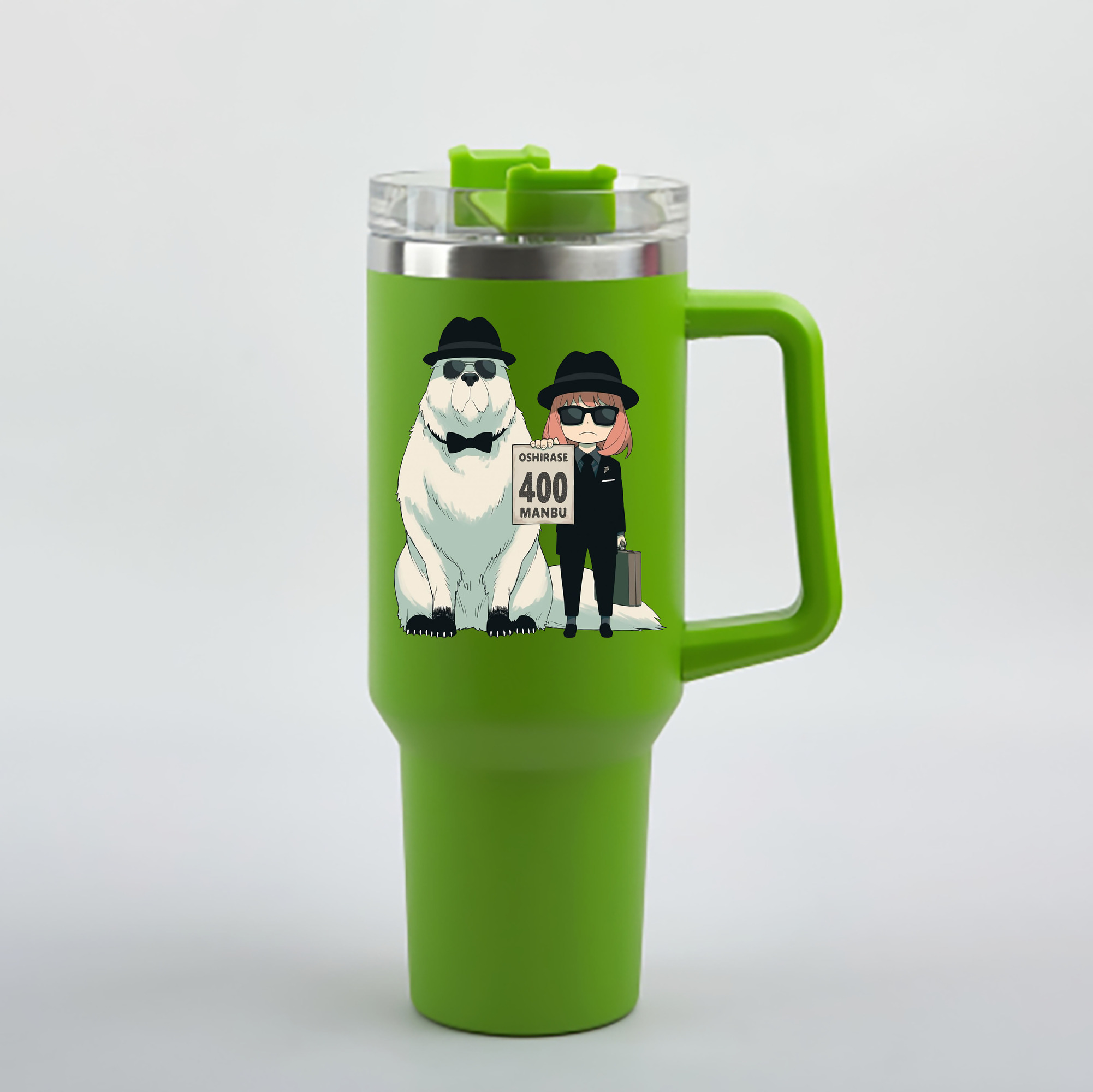 （画像用） SPY×FAMILY间谍家家酒 1200mL車用タンブラー - クリスタルステッカー（プラスチックストロー付き）
